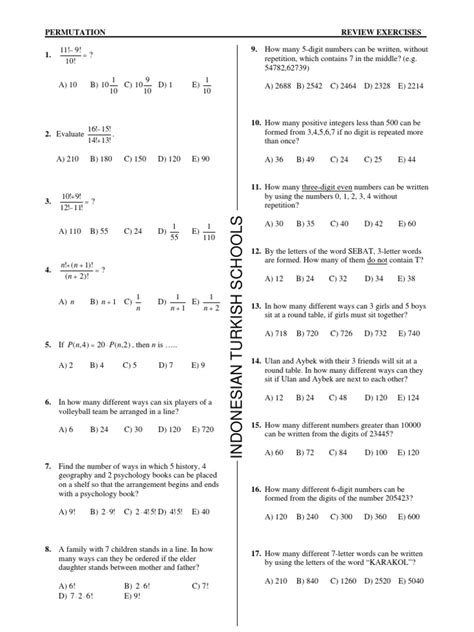 odd permutations|permutations and combinations worksheet with answers.